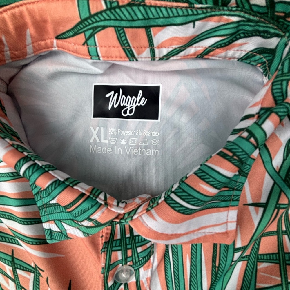Waggle |‎ Tropical Palms Polo | XL | Like New!! - Picture 6 of 6